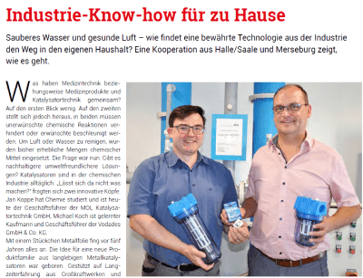 Vodaclean in der Zeitschrift des BVMW Der Mittelstand